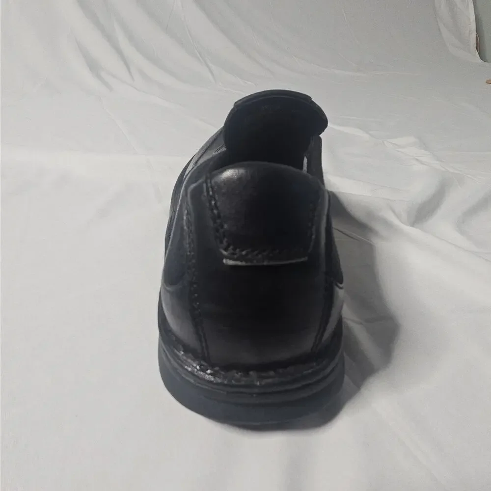 Timberland Men's 9 9.5 Black Leather Loafers Precision Fit Slip On Dress Shoes
